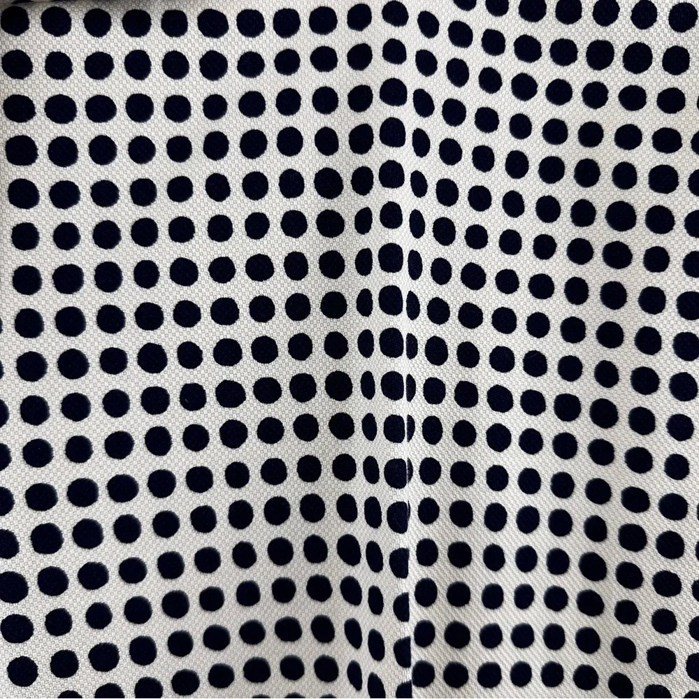 Navy Blue Polka Dot Dress Pants‎ Anne Klein Women's Size 10 White Office Casual - Picture 13 of 16